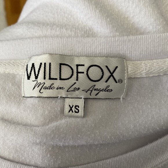 Wildfox Game Day Top Shirt White Pink XS Pullover - Picture 8 of 10